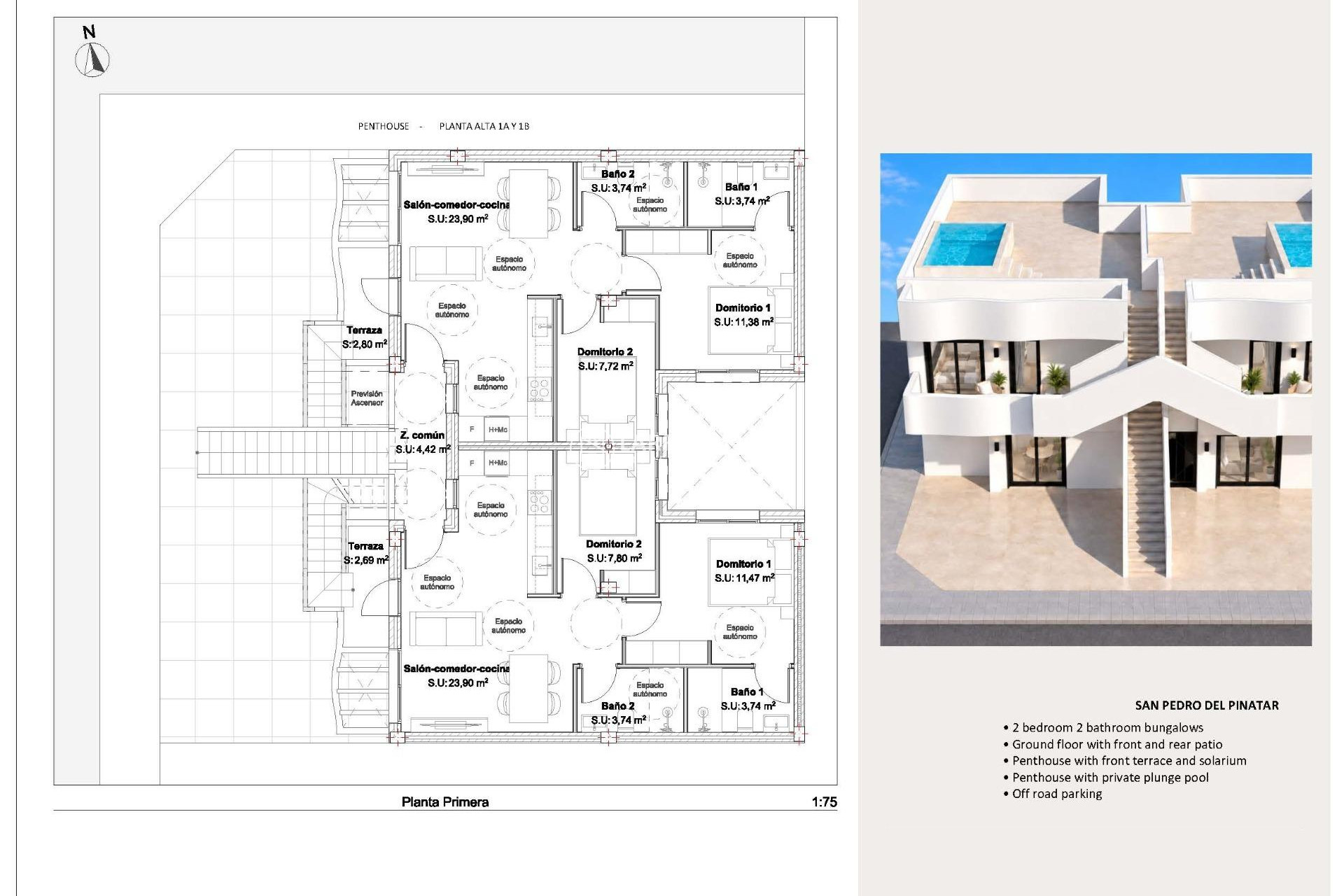 New build - Bungalow - San Pedro del Pinatar - Los Peñascos