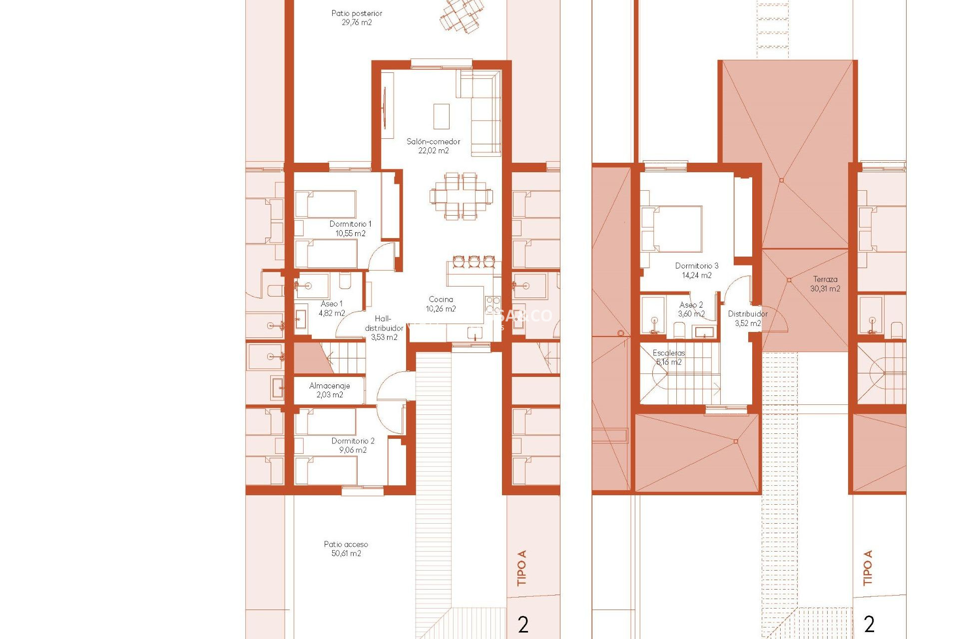 New build - Semi-detached house - BAÑOS Y MENDIGO - Altaona Golf