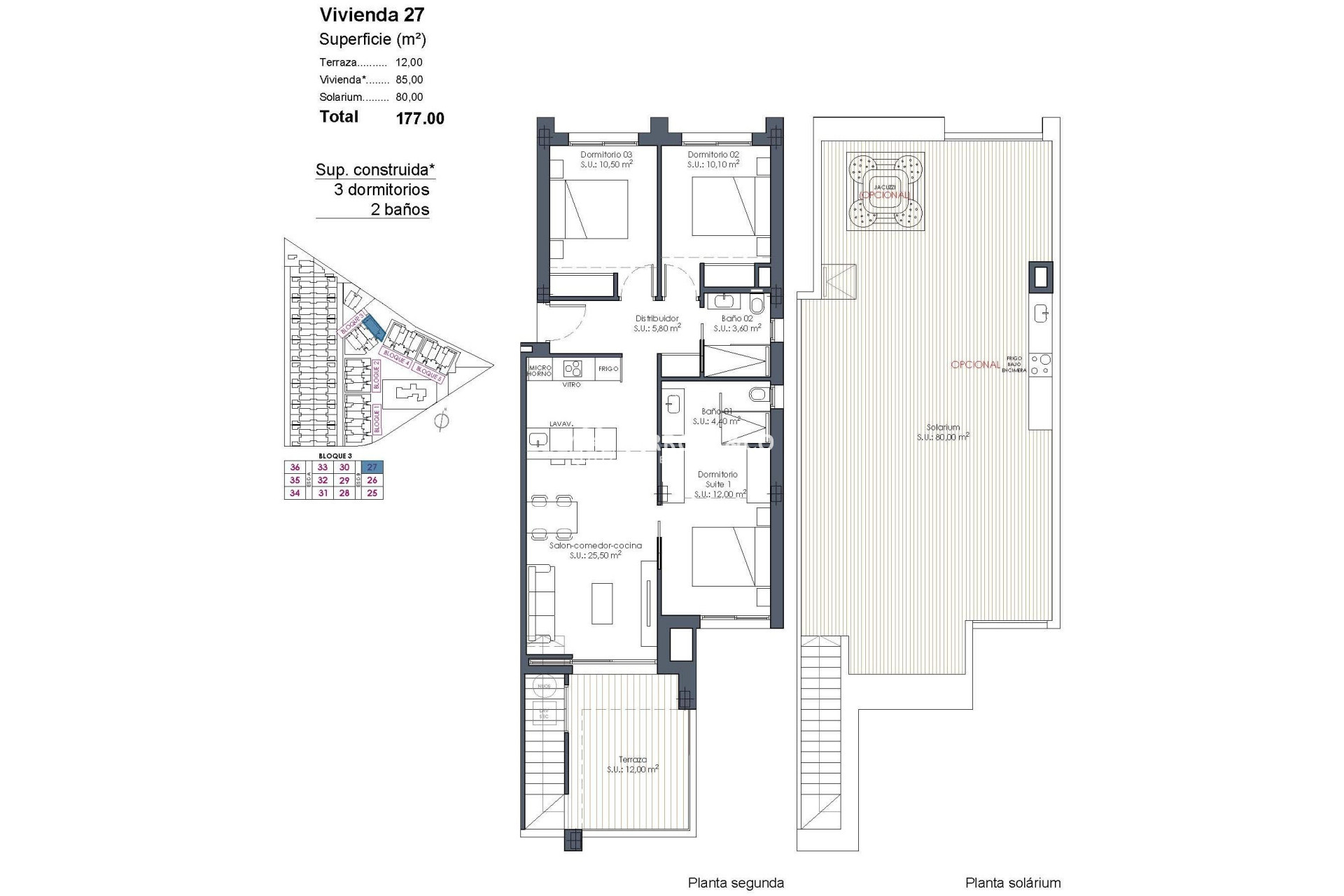 Nieuwbouw Woningen - Penthouse  - Los Alcázares - Serena Golf