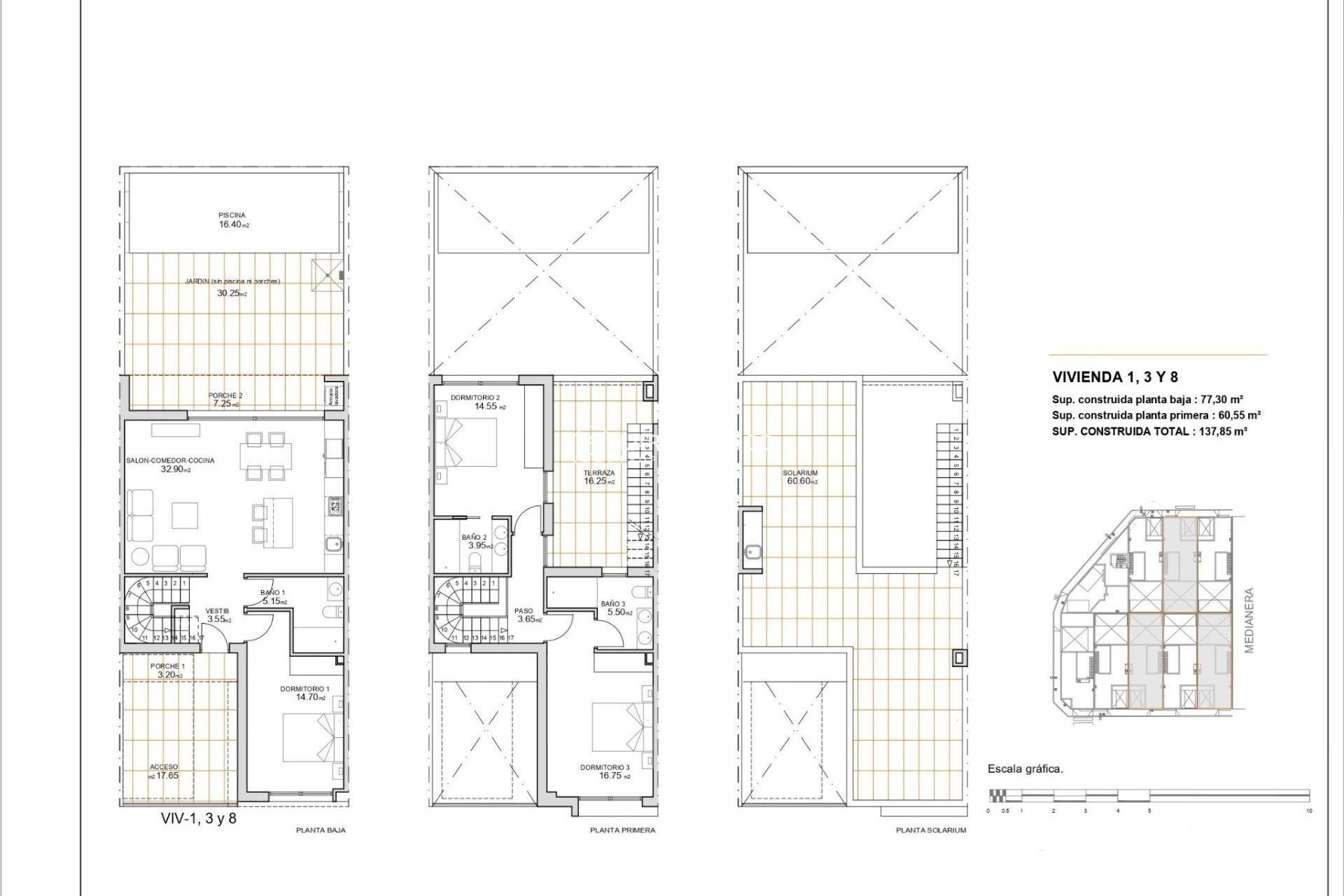 Nieuwbouw Woningen - Semi-detached house - San Javier - pueblo