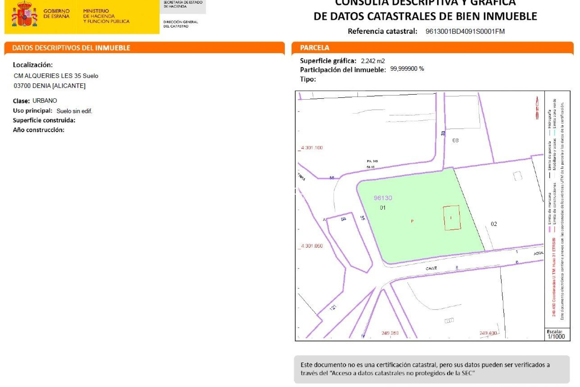 Reventa - Solar/Terrena/Parcelas - Denia - Santa Lucia