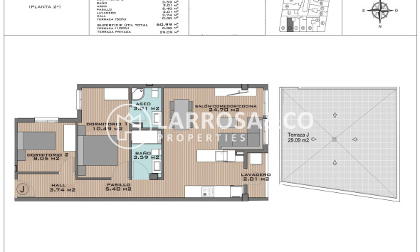 New build - Penthouse  - Algorfa - Pueblo