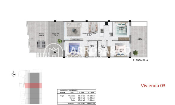 Nieuwbouw Woningen - Bungalow - Pilar de la Horadada - pueblo