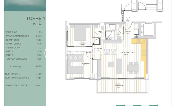 Flat type E on all floors