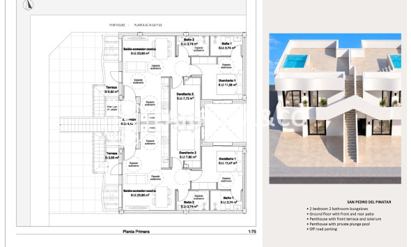 New build - Bungalow - San Pedro del Pinatar - Los Peñascos